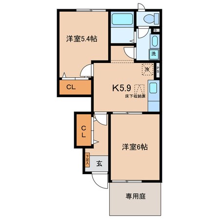 上横須賀駅 徒歩10分 1階の物件間取画像